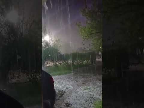 Fuerte granizada en santa Isabel pcia de la pampa #tormenta 3/10/26