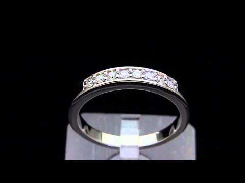 1002-0025  ROUND DIAMOND SEMI ETERNITY WEDDING BAND ANNIVERSARY RING IN WHITE GOLD