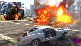 GTA 5 PC MODS GoPro Meteorite Apocalypse Drifting Challenge w/Volvo 242/68 Mustang