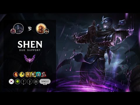 Shen Support vs Leona - KR Master Patch 12.7