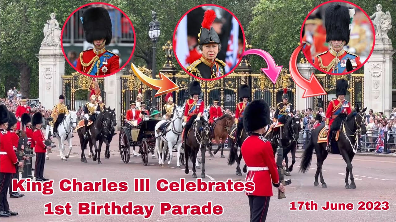King Charles Surprises Crowd As He Rides Out On His Horse To Celebrate His First Birthday Parade Pt1