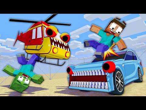 Monster School : SEASON 9 ALL EPISODE TRAIN SCHOOL HORROR CHALLENGE - Minecraft Animation