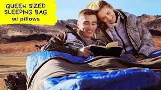 Queen Sized Sleeping Bag With Pillows