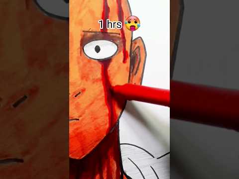 How to Draw Onepunch Man in 5 sec, 10sec, 20sec, 30sec, 1min, 1hrs,☄🔥  #shorts