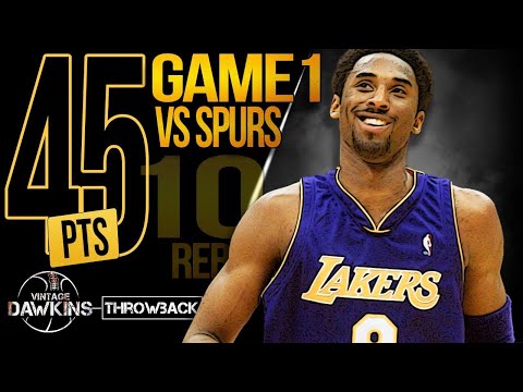 Young Kobe Bryant Puts On a LEGENDARY 45 Pts Performance in GM1 Of 2001 WCF vs SAS  | VintageDawkins