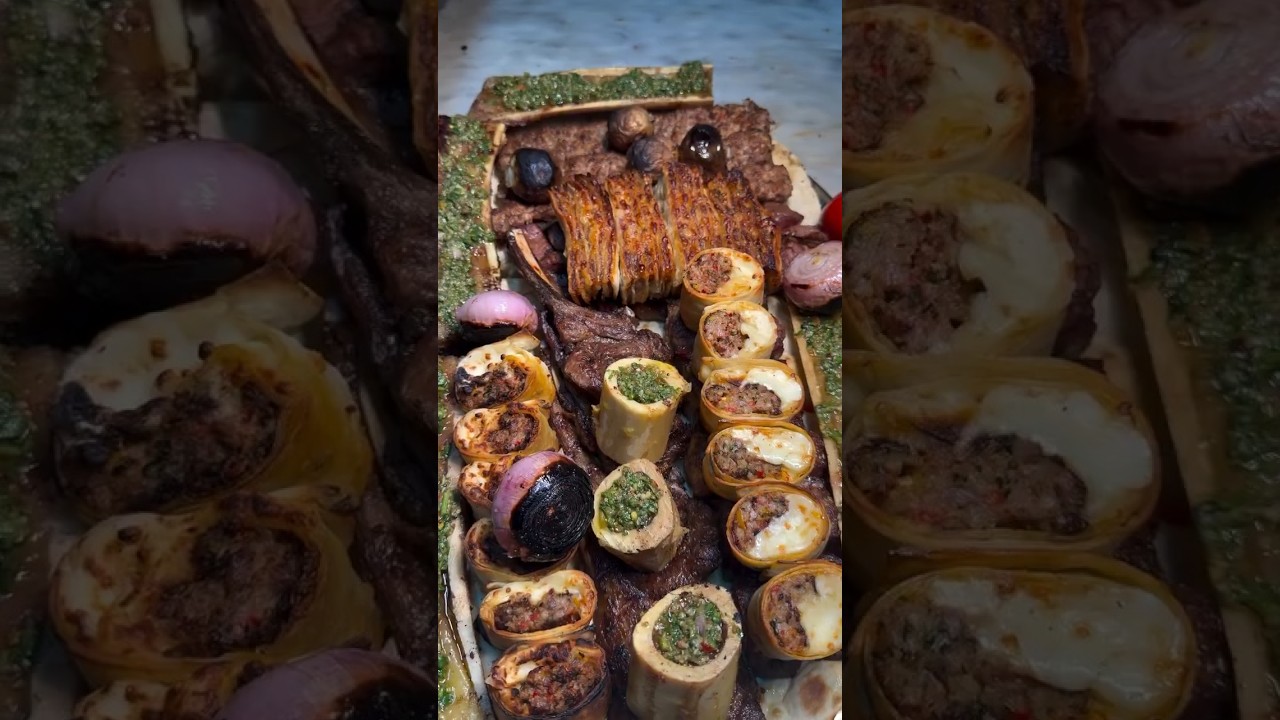Bone Marrow Butter + Chimichurri + 5 Types Of Kebab On Naan #steak #kabablovers #chefselection #food