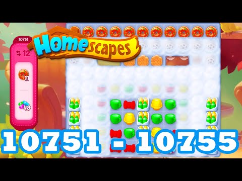 Homescapes Level 10751 - 10755 HD 3 - match puzzle Gameplay | android | IOS | 10752 | 10753 | 10754