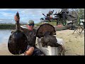 GIANT TURTLE, WILD TURKEY & CATFISH {Catch & Cook} on a * REMOTE WILD RIVER *