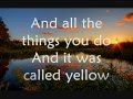 Coldplay Yellow (Lyrics) 