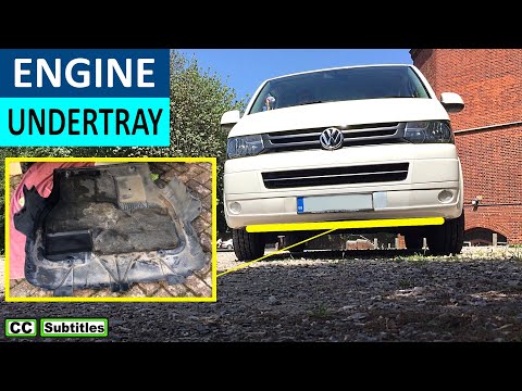 VW T5 Undertray Removal - How to remove Engine undertray on a VW T5