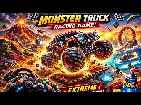 Carreras de mega rampas de Monster Truck: rampas y acrobacias altísimas