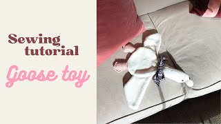 DIY goose soft toy, step-by-step sewing tutorial
