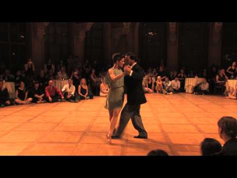 Josefina Bermudez Avila  and  Fabian Peralta  are  dancing  to  the  tango  "  Me llaman tango  "  by  Ángel D'Agostino  in  2013