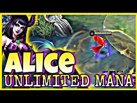 Alice Unlimited Mana Build | Alice Perfect Rotation To Farm Stacks Faster | Alice Best Emblem | MLBB