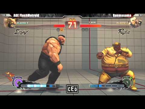 SSF4 AE2012 AGE FlashMetroid vs Ranmasama & AcesUnlimited vs MCZ Mago - CEO 2012 Tournament