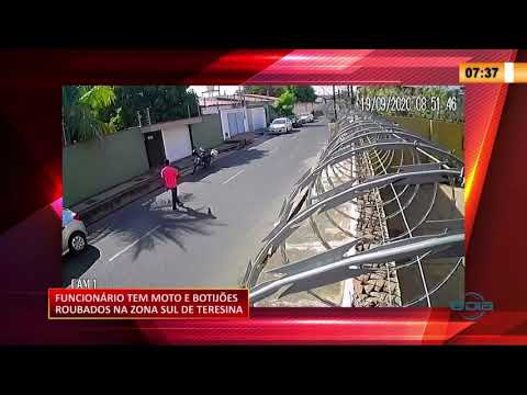LadraÌƒo rouba moto com botijoÌƒes de gaÌs na zona sul de Teresina 21 09 2020