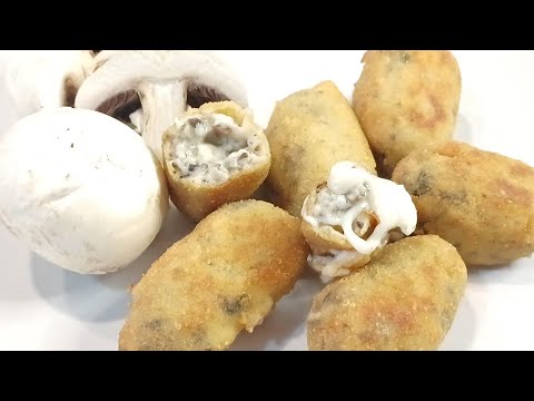 CROQUETAS DE CHAMPIÑONES Y QUESO TIERNO