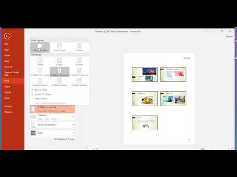 PowerPoint  Print Slides and Handouts