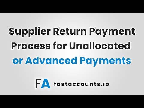 Return Payment Process for Unallocated or Advanced Payments – Urdu