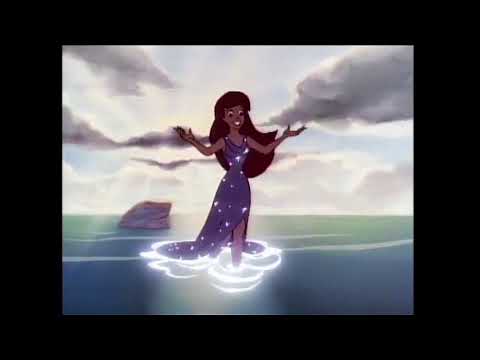 1989 trailer thumbnail for Disney’s The Little Mermaid showing Ariel gazing upward from undersea