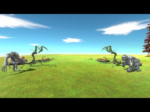 All faction vs itself with scourge and goro the giant-Animal Revolt Battle Simulator