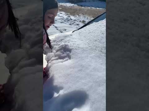 Farrah smashing her face in snow