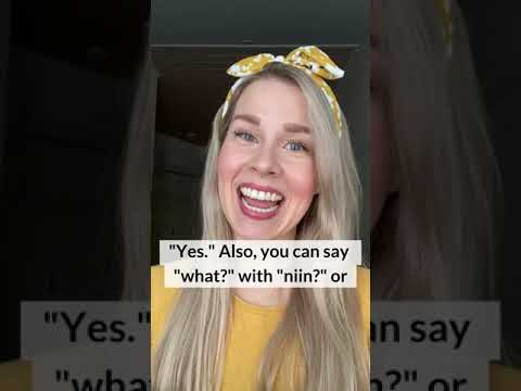 2 Super easy ways to use "niin" in every day Finnish conversations #short