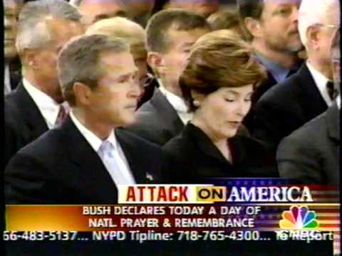 9/14/01 News Coverage: National Prayer Service Footage