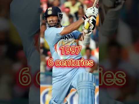 Sachin tendulkar international centuries in every year 1989 TO 2013 #cricshorts #shorts