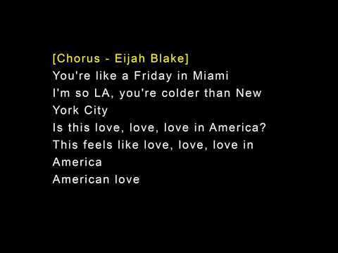 (Lyric video) WITH AUDIO - Scotty Sire- American Love ft. Elijah Blake & Myles Parrish