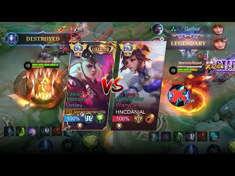 TOP 1 GLOBAL BUFFED LESLEY WITH BEST BUILD VS TOP 1 WANWAN (MUST WATCH!!!) - INTENSE RANK GAME