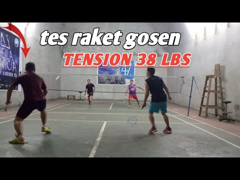 Badminton testing raket gosen max tension 30 lbs