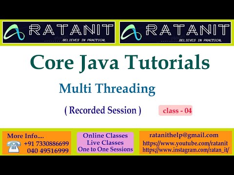 Core Java Tutorials Multi Threading By Mr Ratan Class 04