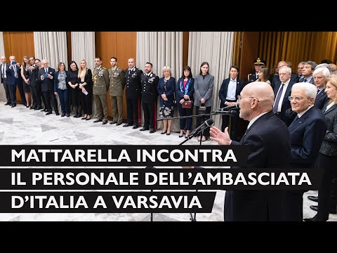 Il Presidente Mattarella incontra il personale dell’Ambasciata d’Italia a Varsavia