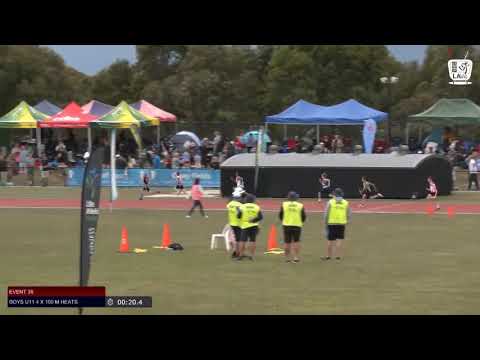 Boys U11 4 x 100m Heat 2 - 2019 SUBWAY State Relay Championships // LAVicTV