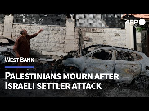 Palestinians mourn after Israeli settler attack on village in West Bank | AFP