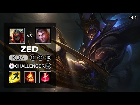 ZED99 Zed vs Jayce Mid - KR Challenger - Patch 14.4 Season 14