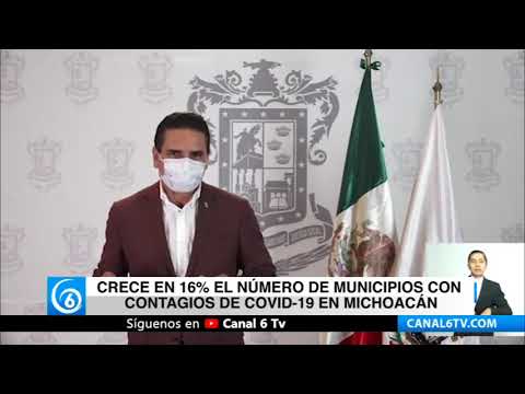 Crece a 16% el número de municipios con contagios de COVID-19 en Michoacán