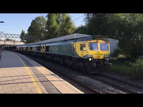 Freightliner class 66 convoy at Stafford, September 2019