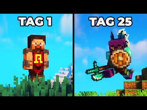 Ich habe 25 Tage Minecraft im Mittelalter gespielt!