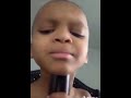 Kid uses grandmas voice box for auto tune (WOW)