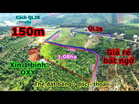 720tr cho 1,1ha QL28 và 200m mặt tiền thể hiện trên sổ thích hợp làm kho bãi