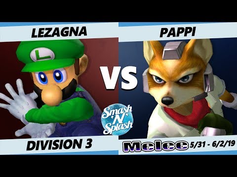 SNS5 SSBM - Pappi (Fox) Vs. LeZagna (Luigi) Smash Melee Tournament Division 2