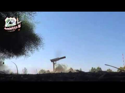 استهداف مقرات لواء أبو الفضل العباس الموالية لقوات النظام من قبل لواء درع العاصمة في مدينة دمشق في محافظة دمشق