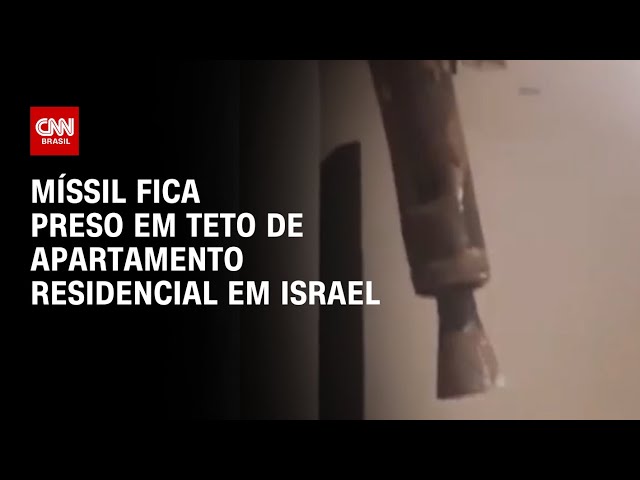 Guerra em Israel: míssil fica preso em teto de apartamento residencial; veja