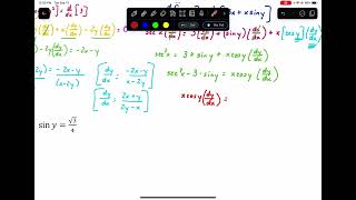 Download the video "Sim CALC Apps of Differentiation: Implicit Differentiation - Example 2b & 2c"