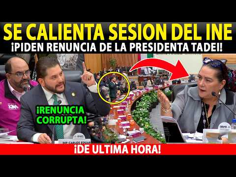 ¡SESION DE ULTIMA HORA! PARTIDOS DE OPOSICION PIDE RENUNCIA DE LA PRESIDENTA DE INE GUADALUPE TADDEI