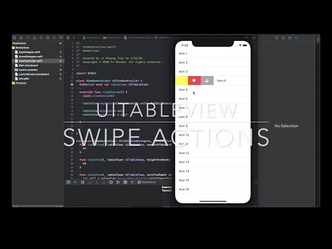 UITableView Cell Swipe Actions | Demo | Basic iOS Tutorial