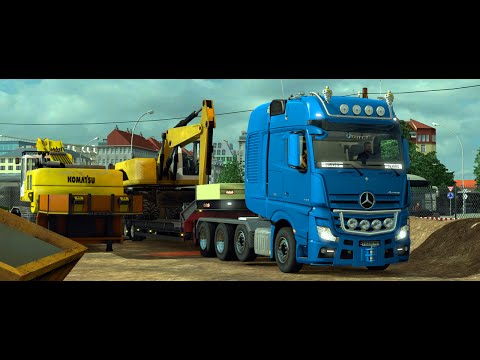 ETS#109  Transporting a 15 tons excavator from Oberhausen in Germany to Aarhus in Denmark 628 KM