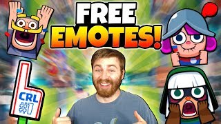 NEW FREE EMOTES & HOW TO GET THEM! | Clash Royale | NEW CRL EMOTE GAMEPLAY!